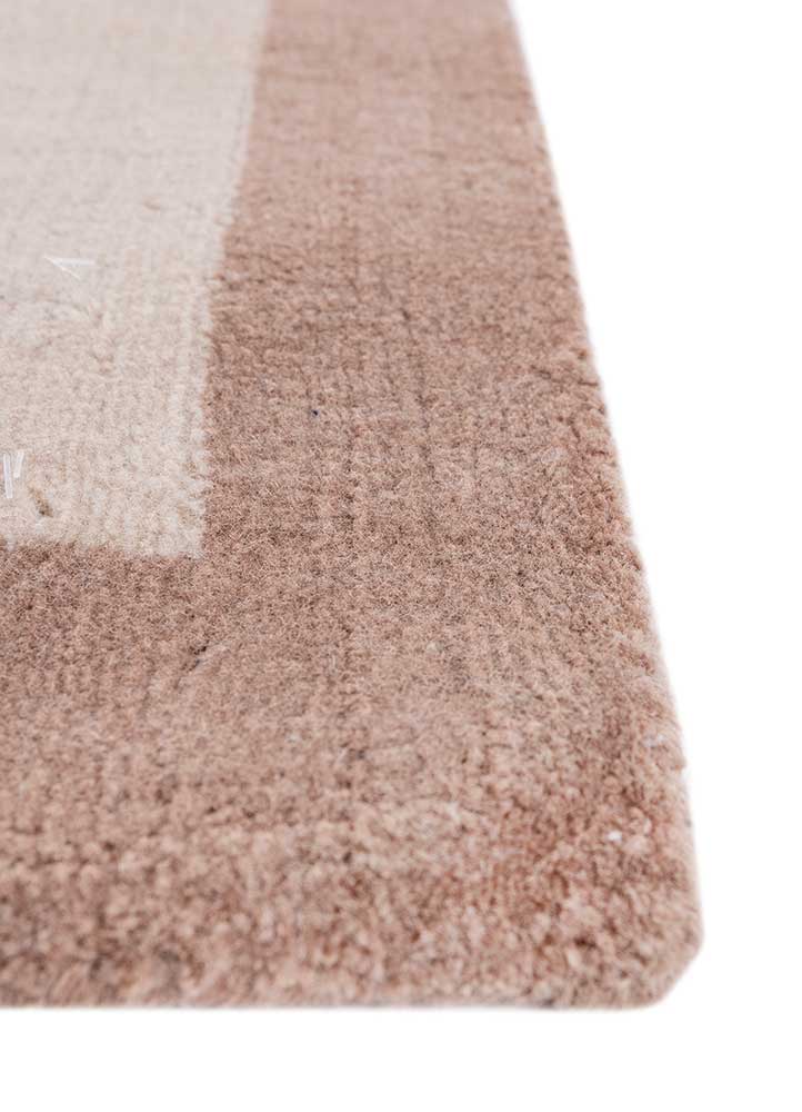 jean red and orange wool hand loom Rug - Corner