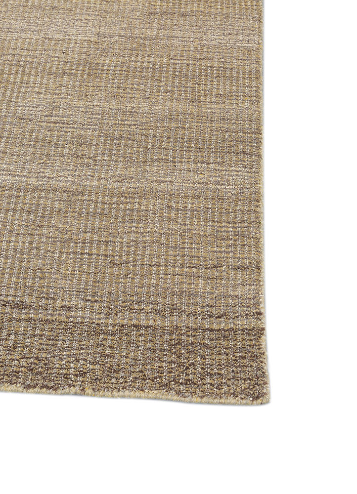 basis gold wool and viscose hand loom Rug - Corner
