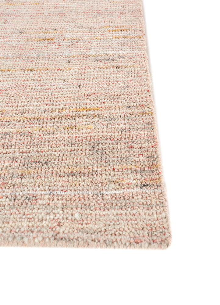 tesoro red and orange wool and viscose hand loom Rug - Corner