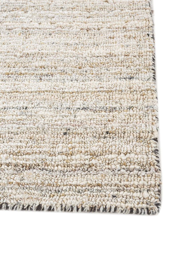 saga red and orange wool and viscose hand loom Rug - Corner