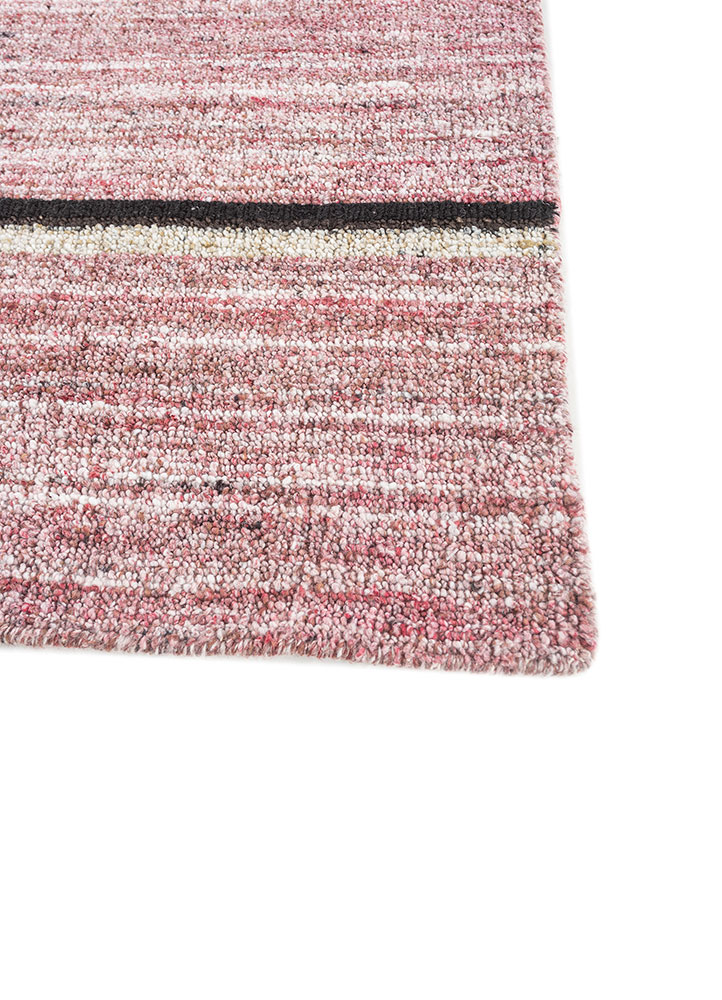 saga grey and black wool and viscose hand loom Rug - Corner