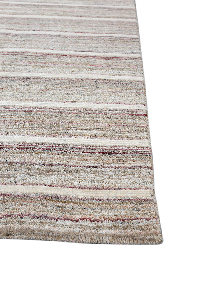 saga grey and black wool and viscose hand loom Rug - Corner