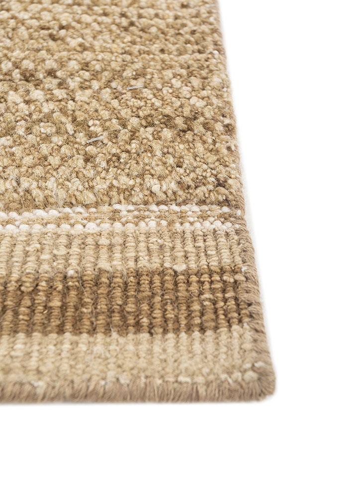 manifest gold afghan wool hand knotted Rug - Corner