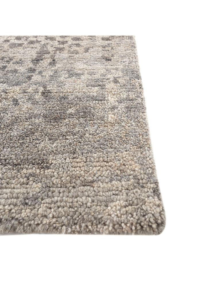 uvenuti blue afghan wool hand knotted Rug - Corner