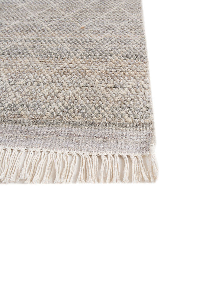 manifest beige and brown afghan wool hand knotted Rug - Corner