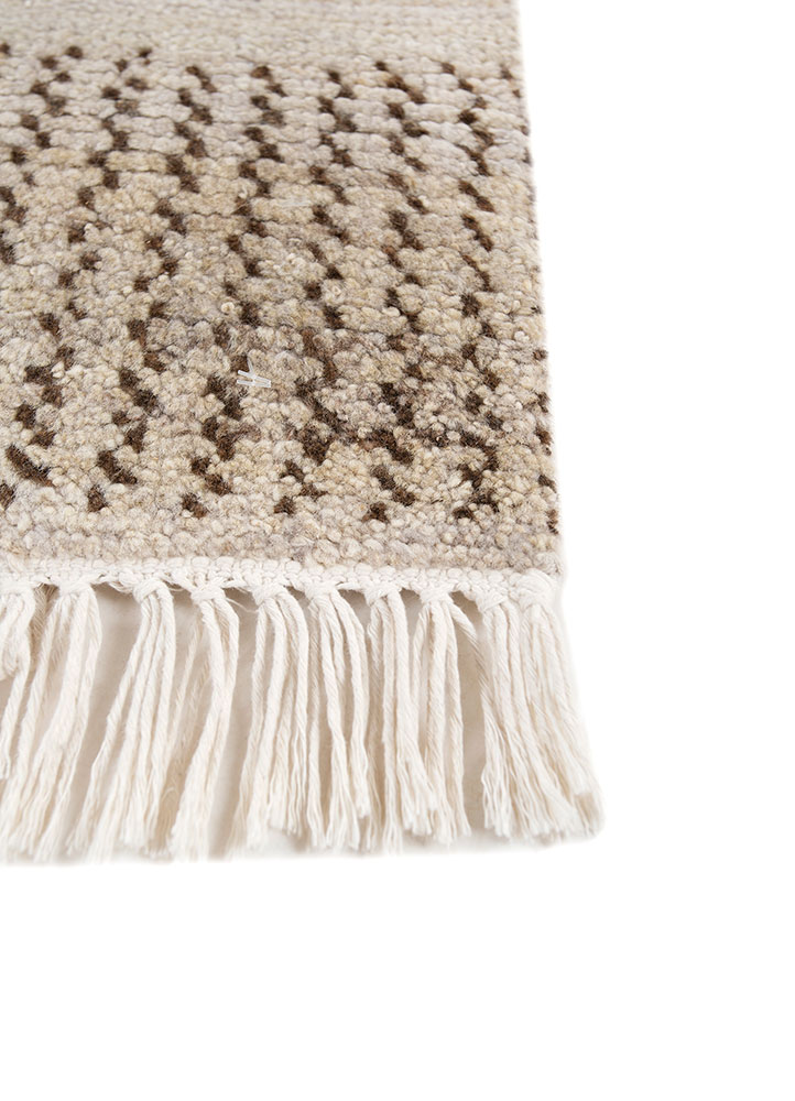 manifest ivory afghan wool hand knotted Rug - Corner