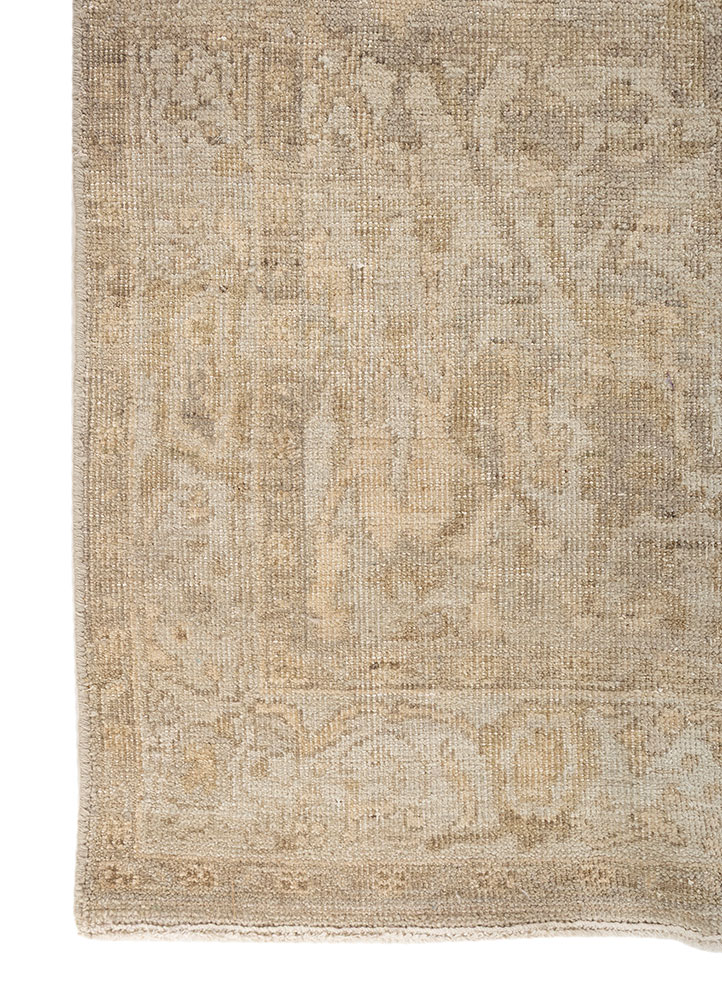 erbe blue wool hand knotted Rug - Corner