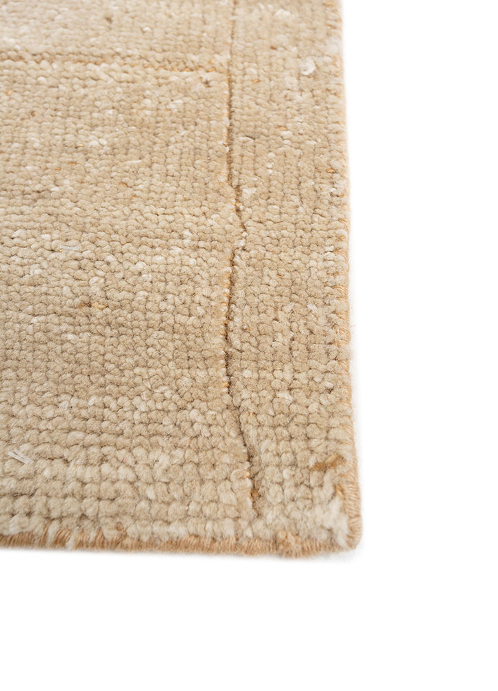thyme ivory wool hand knotted Rug - Corner