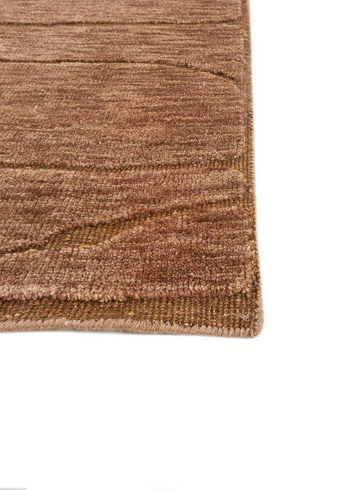 zuri red and orange wool hand knotted Rug - Corner