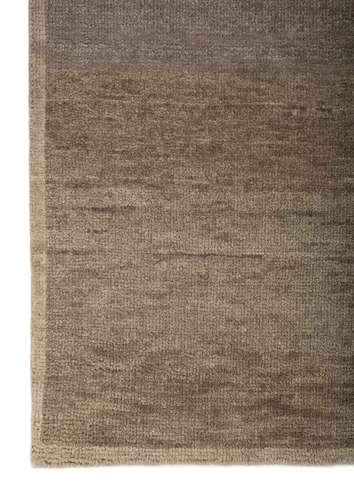 blythe ivory wool hand knotted Rug - Corner
