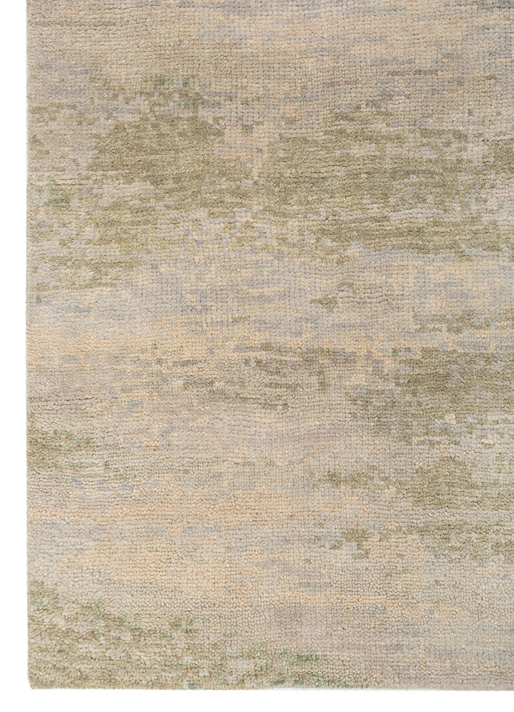 uvenuti blue wool hand knotted Rug - Corner