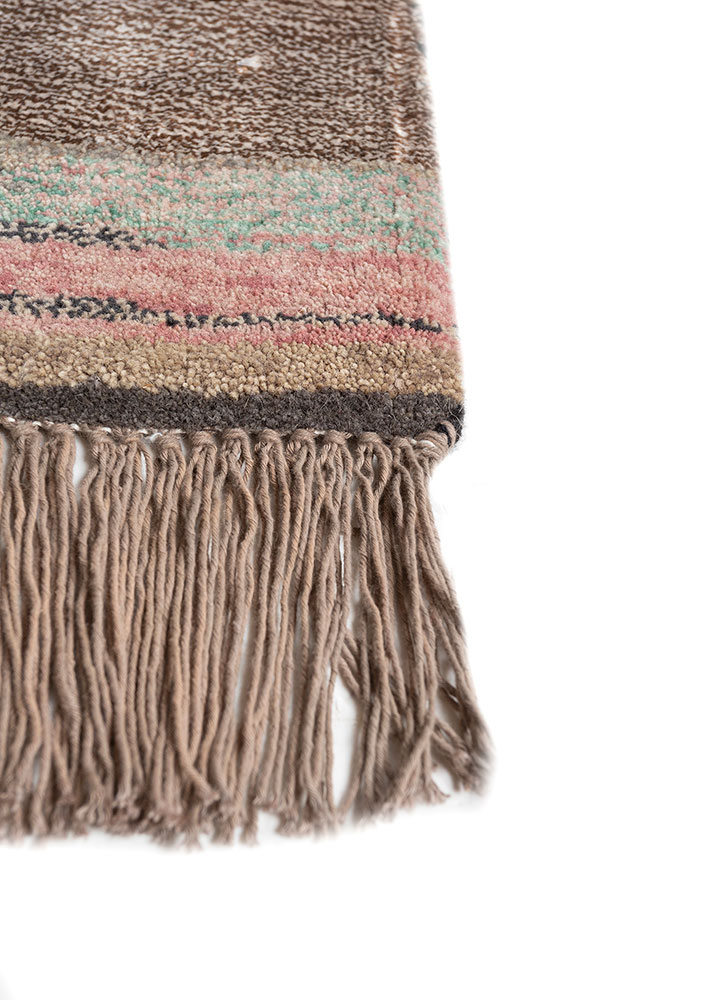 freedom manchaha gold wool and bamboo silk hand knotted Rug - Corner