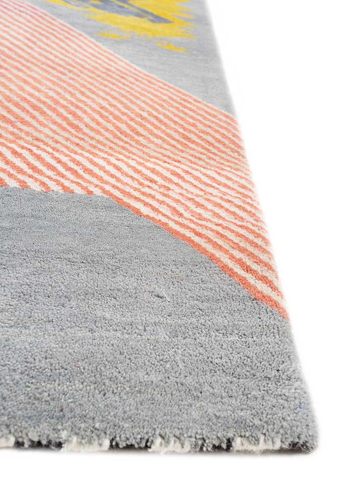 freedom manchaha blue wool and bamboo silk hand knotted Rug - Corner