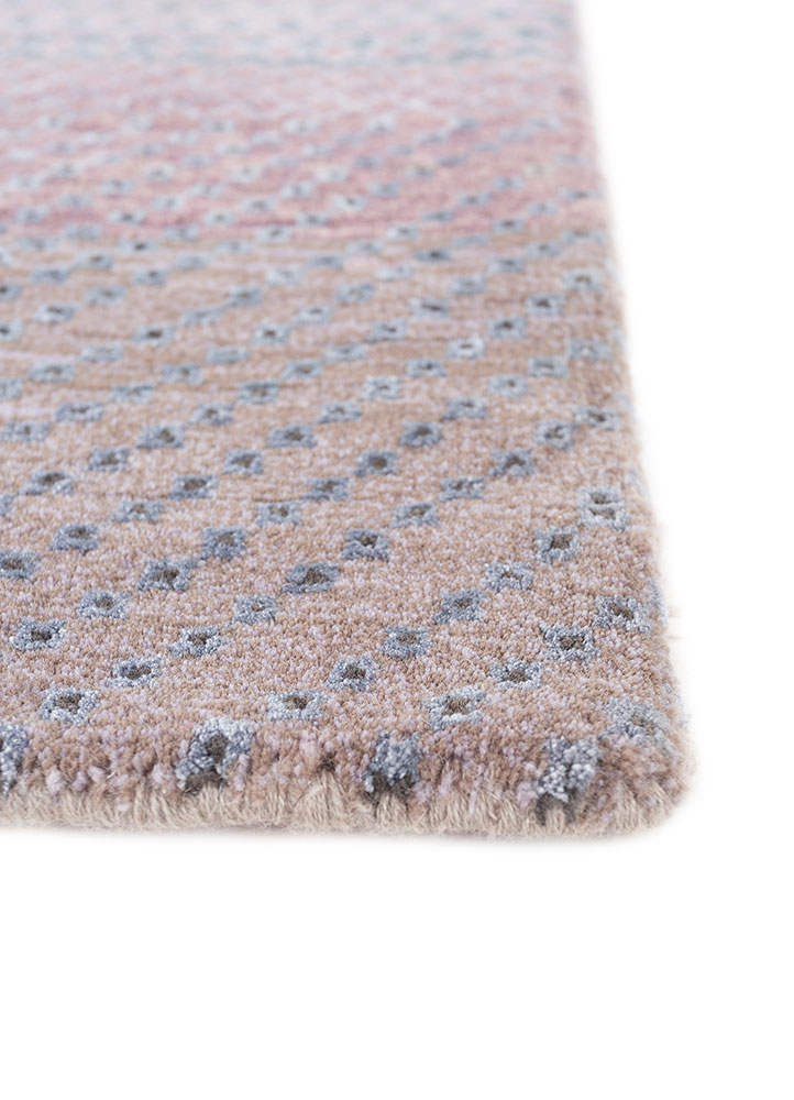 manchaha grey and black wool and bamboo silk hand knotted Rug - Corner