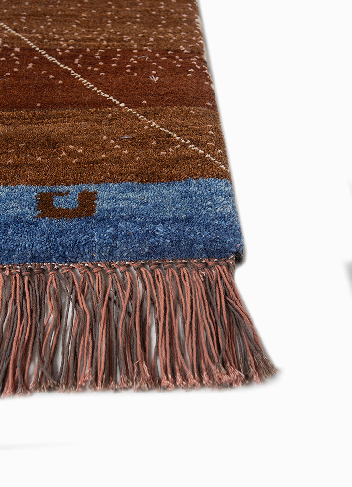 freedom manchaha ivory wool and bamboo silk hand knotted Rug - Corner