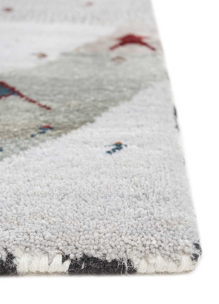 freedom manchaha blue wool and bamboo silk hand knotted Rug - Corner