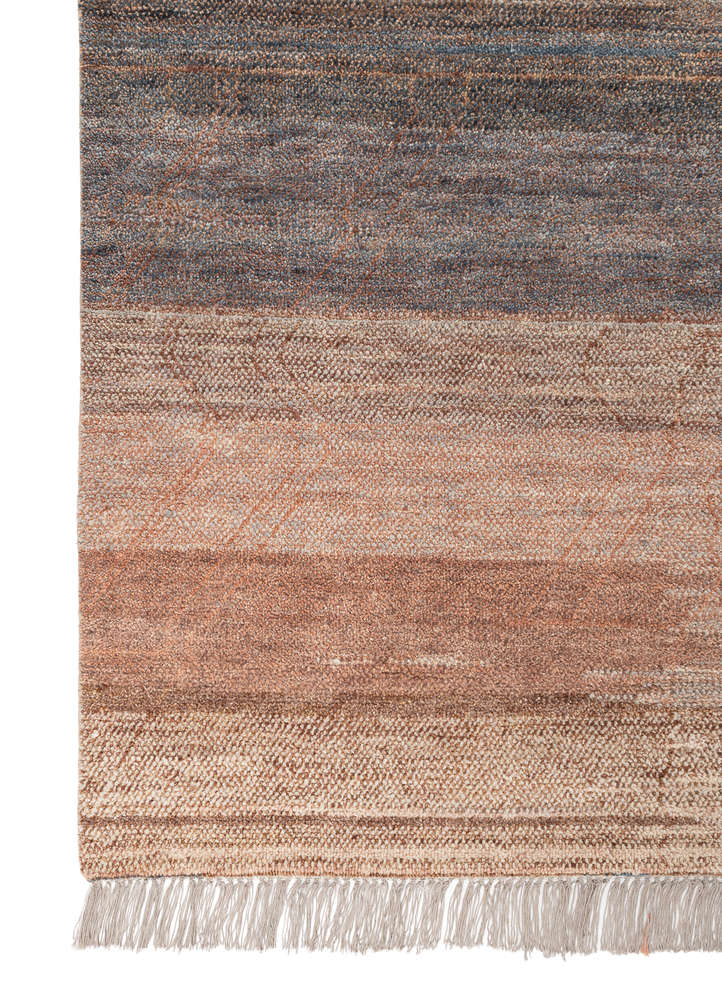 manchaha red and orange wool hand knotted Rug - Corner