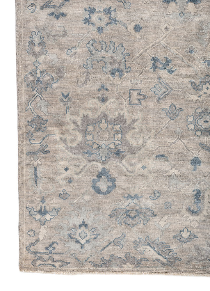 erbe grey and black wool hand knotted Rug - Corner
