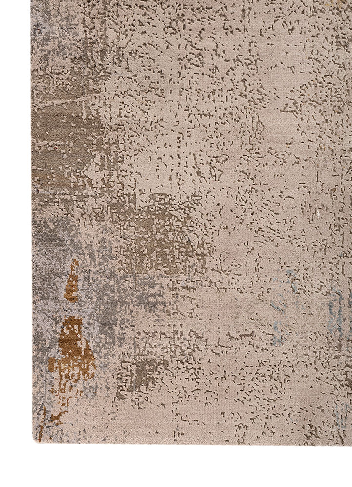 uvenuti pink and purple wool and bamboo silk hand knotted Rug - Corner