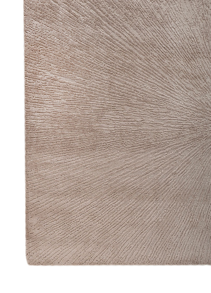 uvenuti ivory wool and bamboo silk hand knotted Rug - Corner