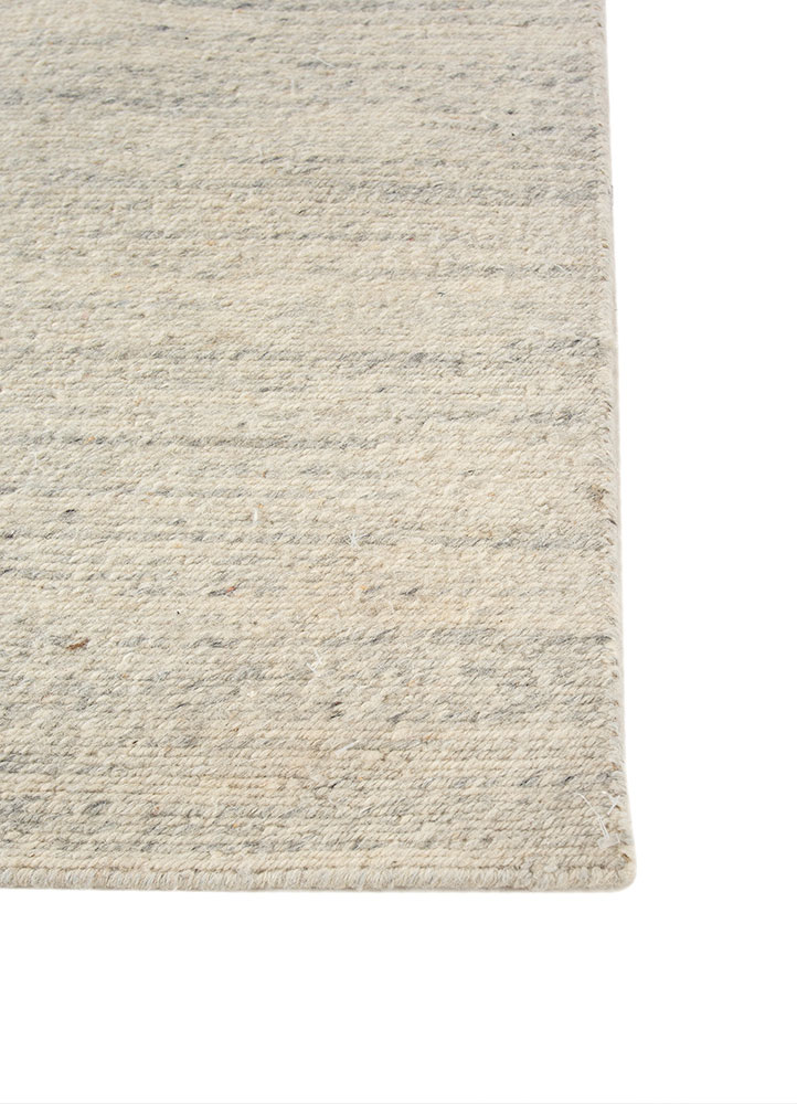 manifest ivory wool hand knotted Rug - Corner
