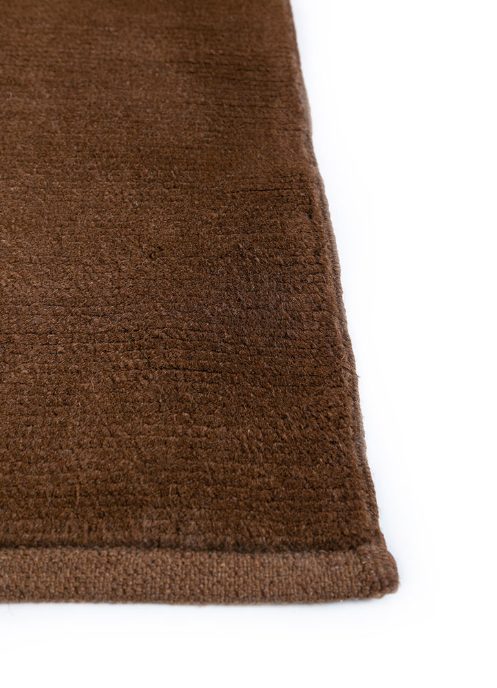 nuray beige and brown wool hand knotted Rug - Corner