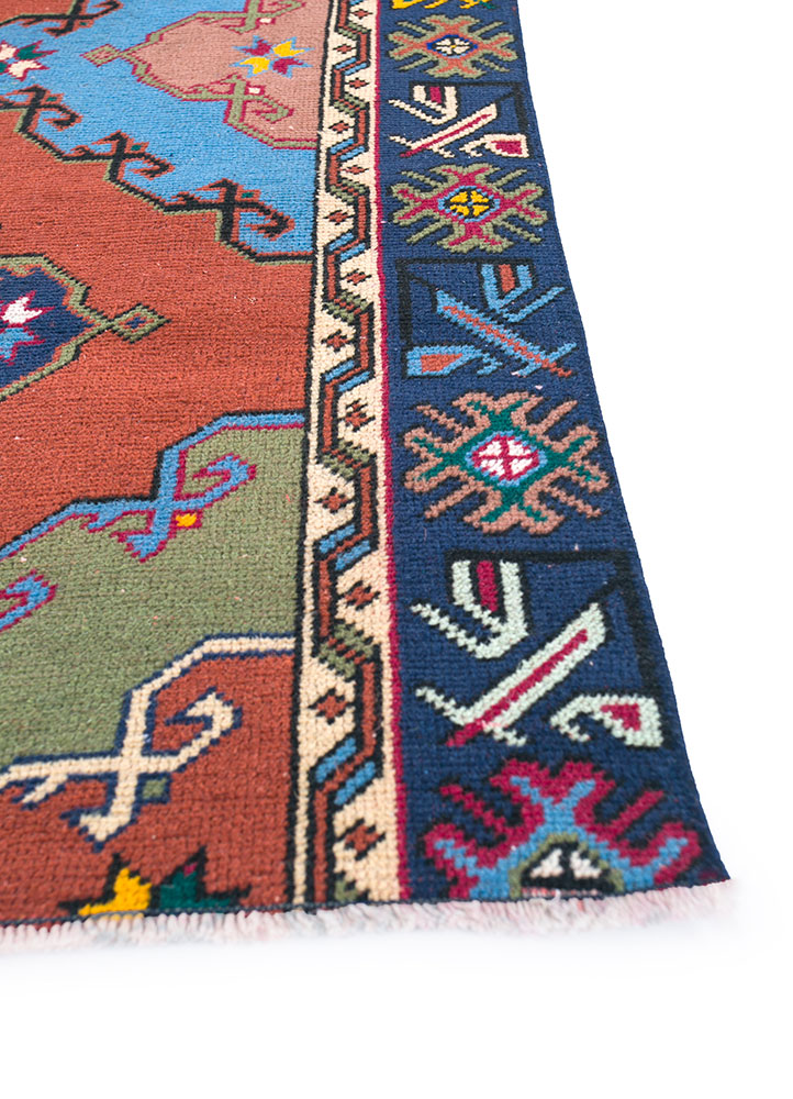 nuray multi wool hand knotted Rug - Corner