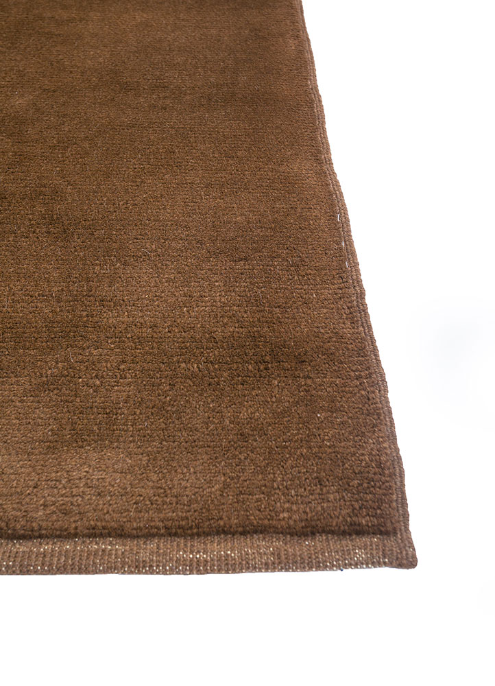 nuray beige and brown wool hand knotted Rug - Corner