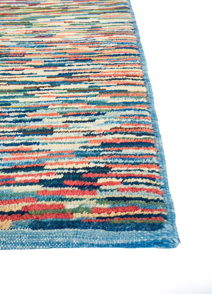 nuray multi wool hand knotted Rug - Corner