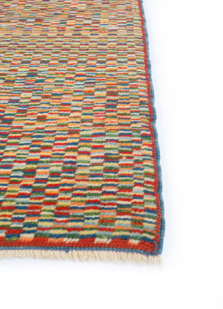 nuray multi wool hand knotted Rug - Corner