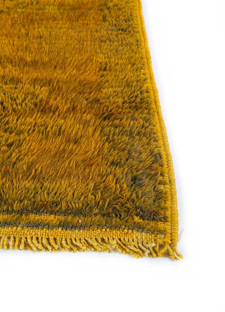 zuri beige and brown wool hand knotted Rug - Corner