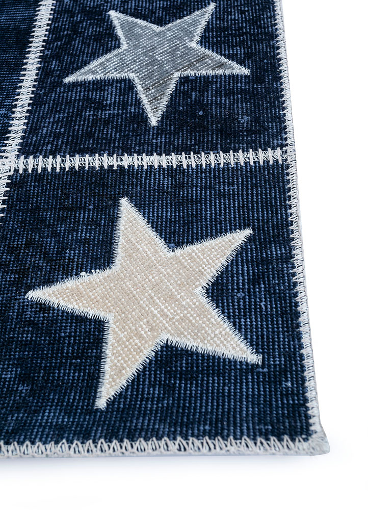 provenance grey and black wool hand knotted Rug - Corner