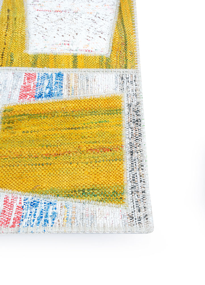 provenance gold wool hand knotted Rug - Corner