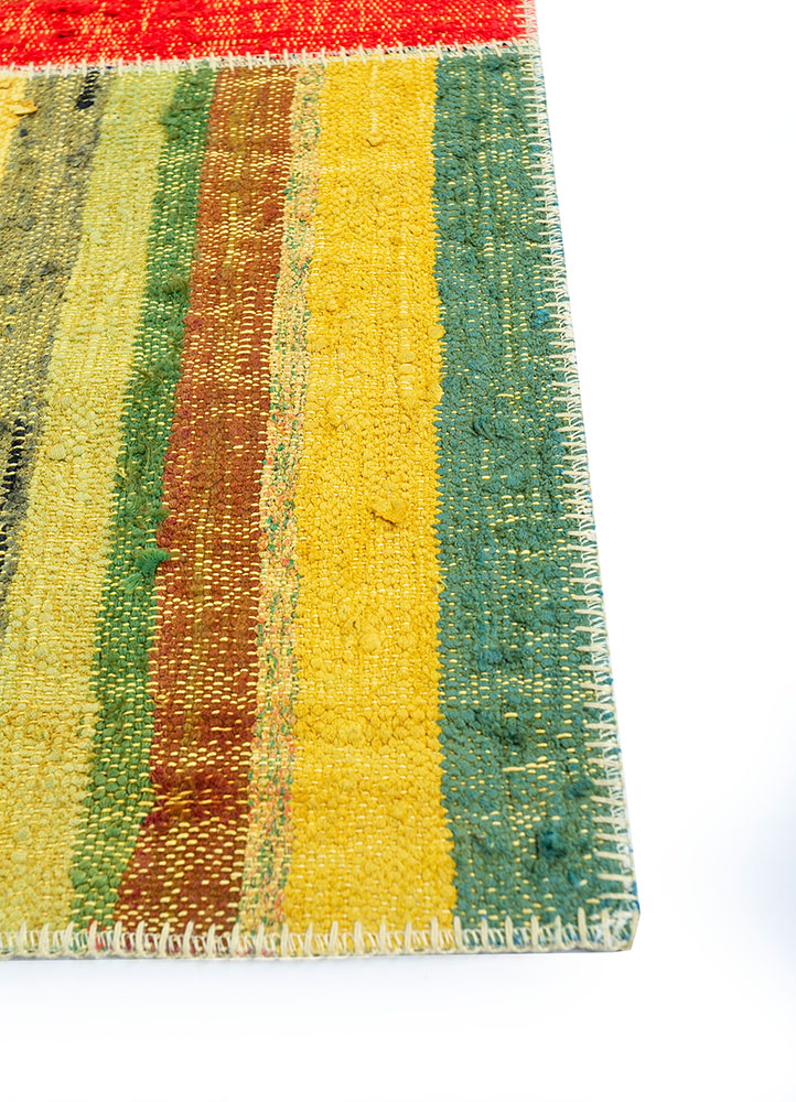 provenance gold wool hand knotted Rug - Corner