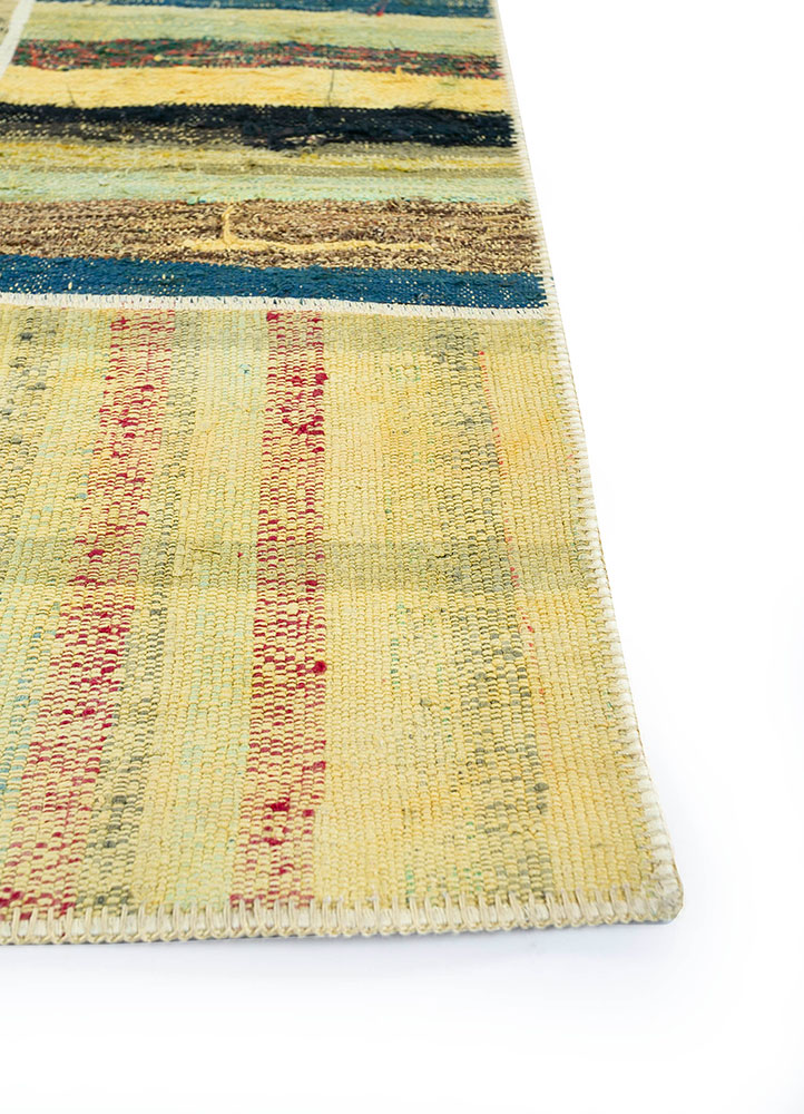 provenance gold wool hand knotted Rug - Corner