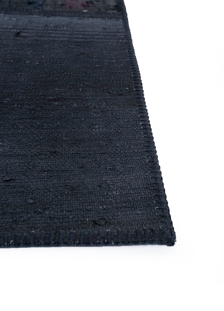 provenance grey and black wool hand knotted Rug - Corner