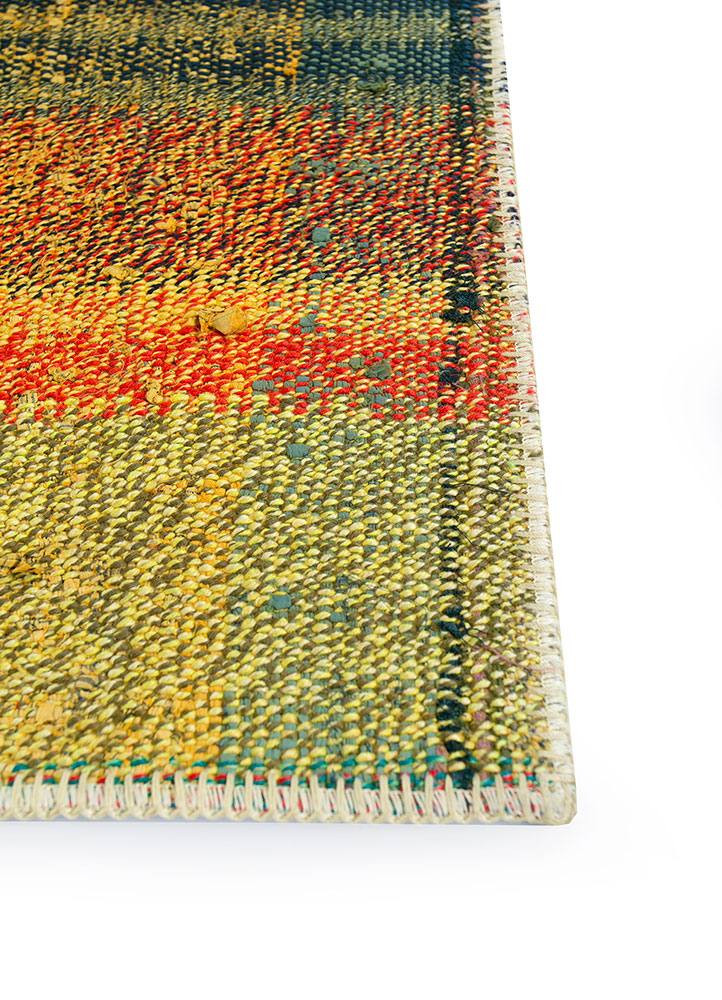 provenance gold wool hand knotted Rug - Corner