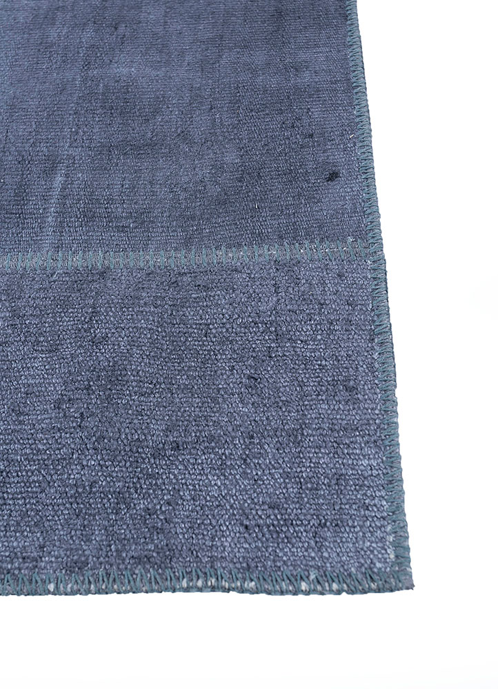 provenance grey and black wool hand knotted Rug - Corner