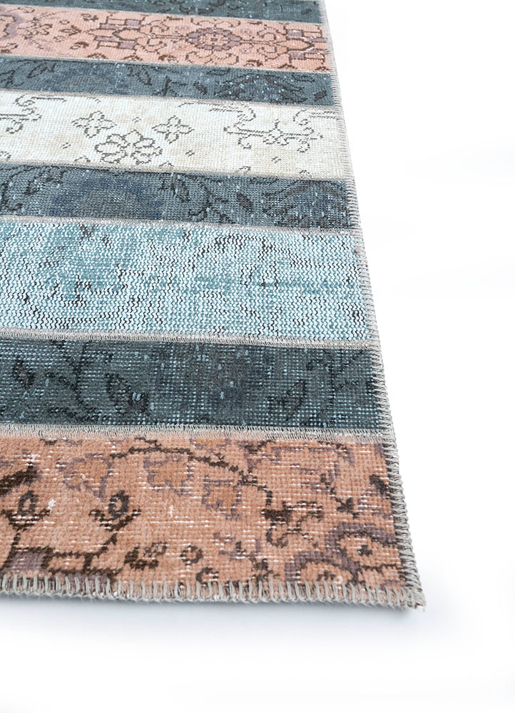 provenance beige and brown wool hand knotted Rug - Corner