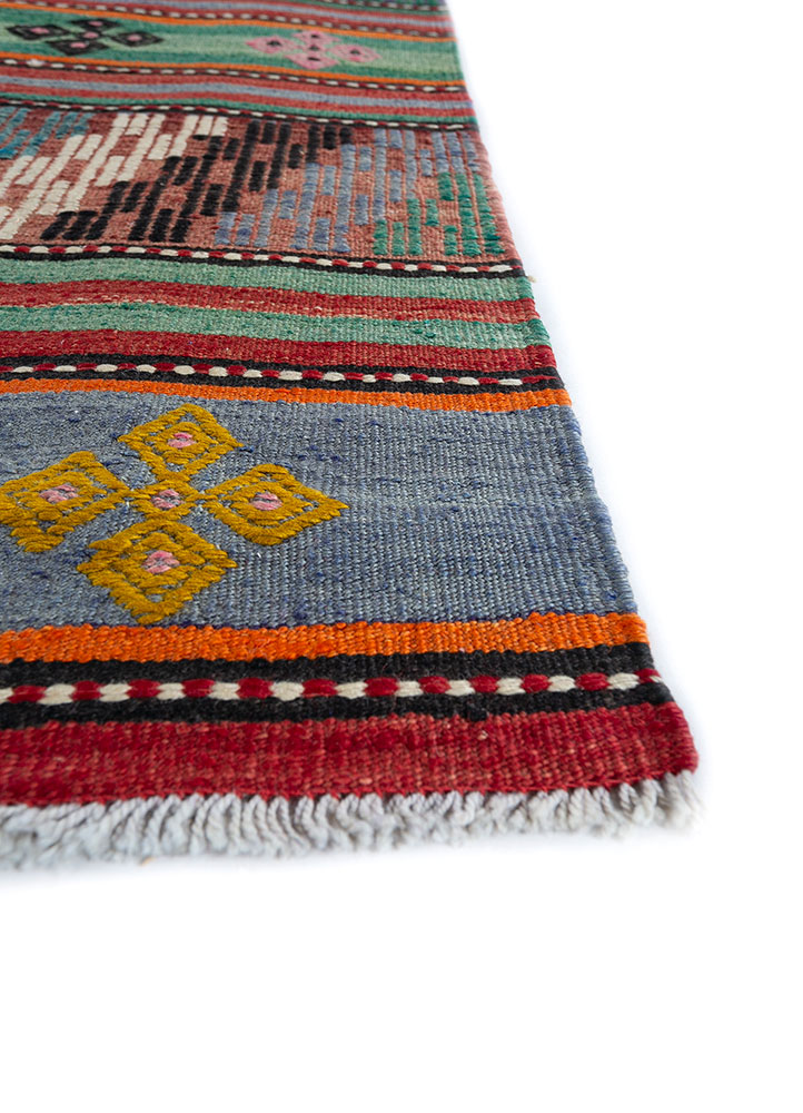 nuray multi wool hand knotted Rug - Corner