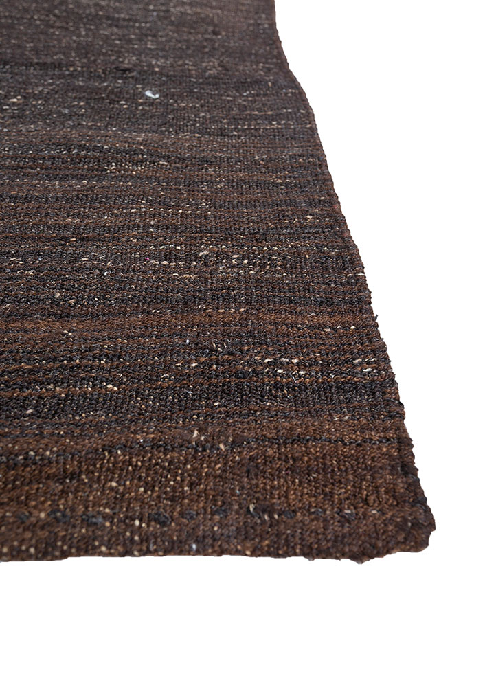 lacuna grey and black wool hand knotted Rug - Corner