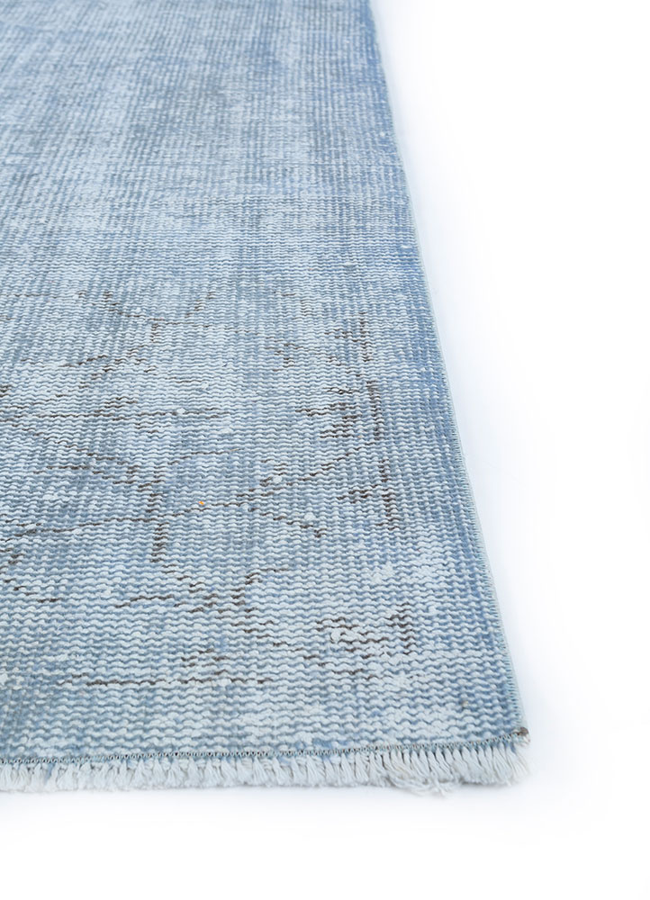 lacuna grey and black wool hand knotted Rug - Corner