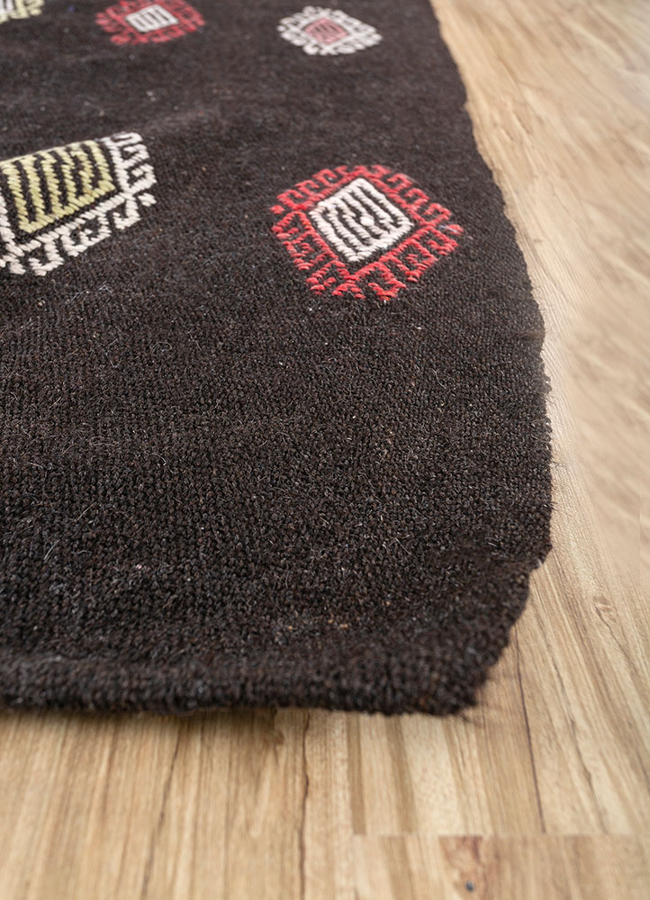 nuray beige and brown wool hand knotted Rug - Corner