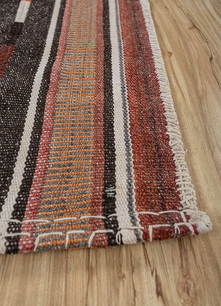 nuray beige and brown wool hand knotted Rug - Corner