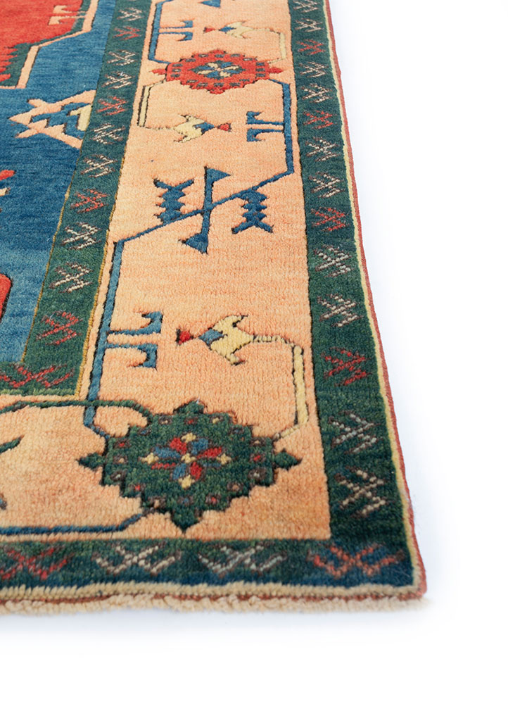 nuray multi wool hand knotted Rug - Corner