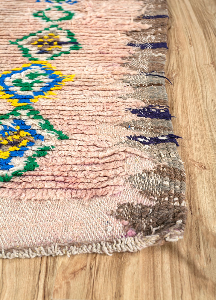 nuray beige and brown wool hand knotted Rug - Corner
