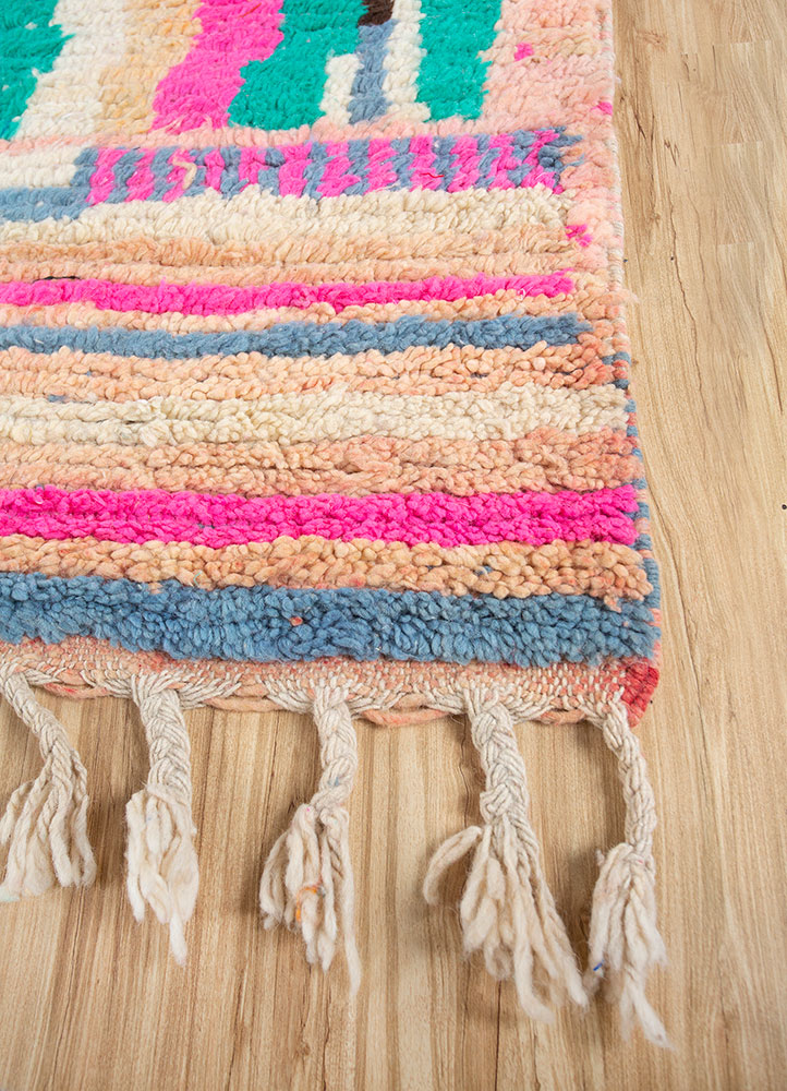 nuray multi wool hand knotted Rug - Corner