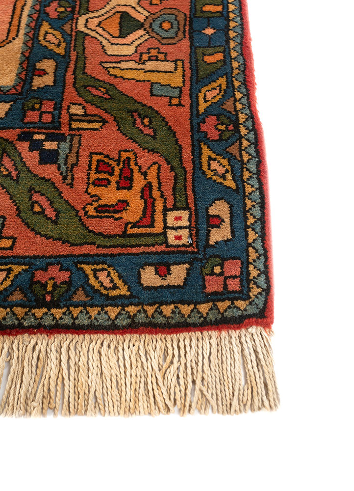 nuray gold wool hand knotted Rug - Corner