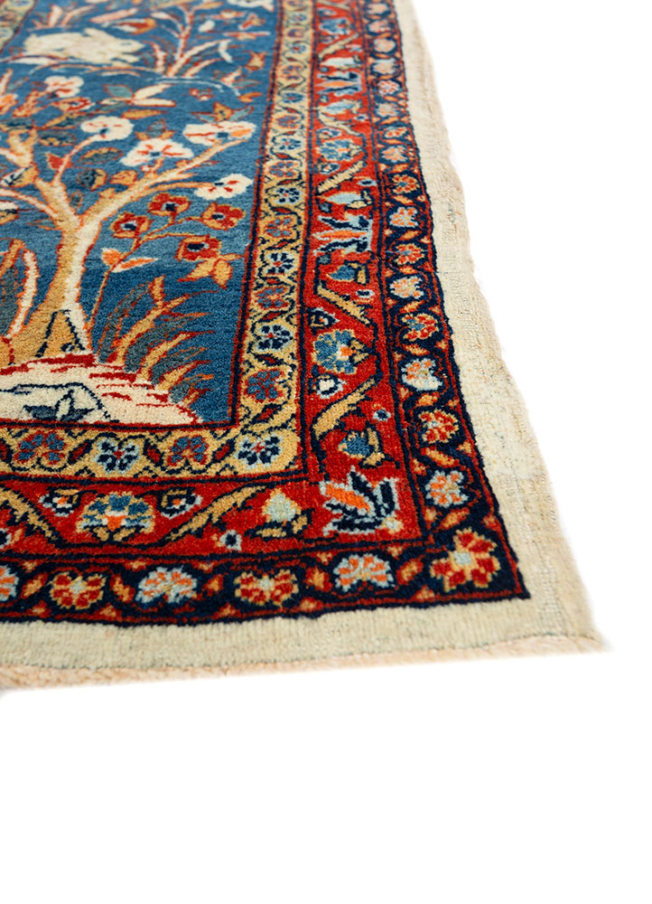 aalam gold wool hand knotted Rug - Corner