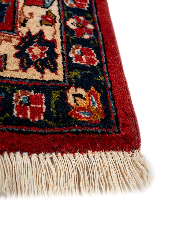 aalam grey and black wool hand knotted Rug - Corner